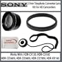 Vivitar 2x HIgh Definition 37mm Telephoto Converter Lens Includes Pouch For Lens, Lens Cap Keeper, MicroFiber Cloth For Sony HDR-CX130, HDR-CX160, HDR-CX360V, HDR-CX560V, HDR-CX700V, HDR-XR160 High Definition Handycam Camcorder