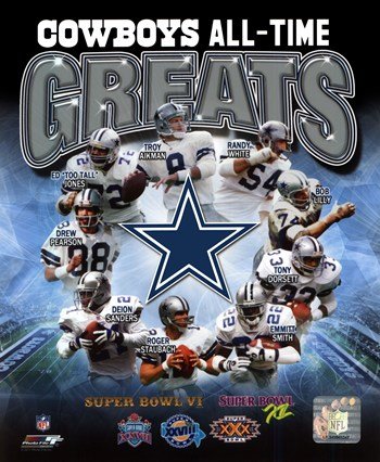 Dallas Cowboys All Time Greats Composite Glossy Photograph