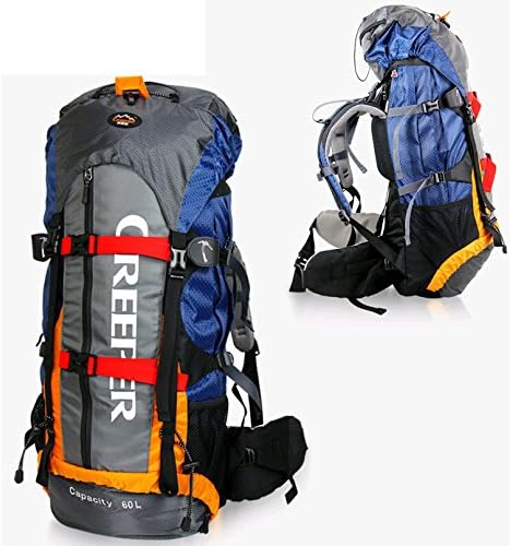 2015 Professional Climbing Backpack 60 Liters Mountaineering Bag Outdoor Fun &amp; Sports Camping Hiking Backpacks with Rain Cover (Orange)