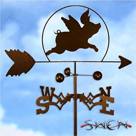 Flying pig weathervane