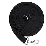 FACILLA® Black 50ft/15m Long Dog Pet Puppy Training Obedience Lead Leash High Quality