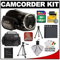 Bell & Howell DNV900 HD 1080p High Definition Zoom Touch Digital Video Camcorder with Infrared Night Vision + 8GB Card + Battery + Case + Tripod + Accessory Kit