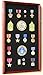 Large Military Medals, Pins, Patches, Insignia, Ribbons, Flag Display Case Cabinet, Black
