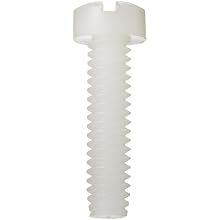 Nylon 6/6 Machine Screw, Fillister Head, Slotted Drive