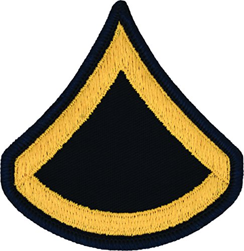 PFC E-3 Army Chevrons - Gold on Blue