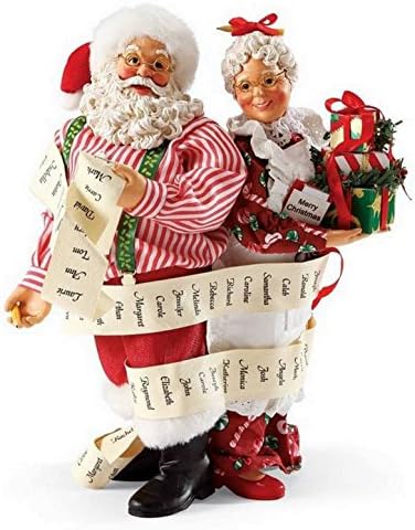 2013 Retired Clothtique Possible Dreams Mr. &amp; Ms. Santa Claus Wrapped Up in Their Work 4033729