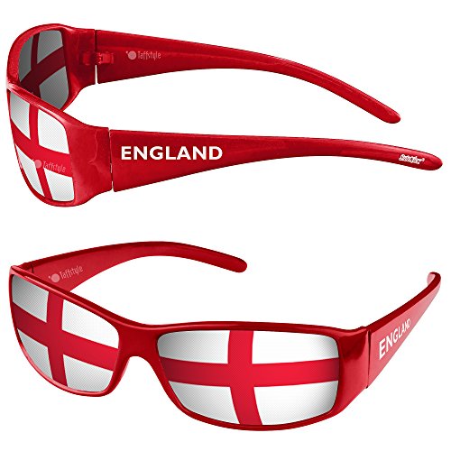 Taffstyle® Fanartikel Sonnenbrille Fan Brille zur Fussball Weltmeisterschaft 2014 WM & EM Länder Flagge Style – England