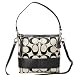 COACH SIGNATURE STRIPE CONVERTIBLE SHLDER BAG 13674 BK/White