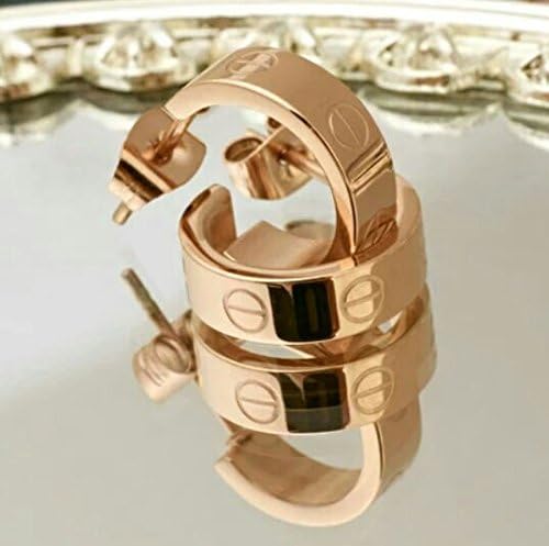 Beautiful Gorgeous Love Screws Pattern Mini Gold Earrings Studs