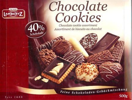 Henry Lambertz - Assorted Chocolate Cookies, 40% Choco Gift Box by Henry Lambertz