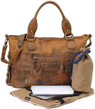 OiOi Tote Diaper Bag - Leather Jungle Slouch