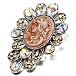 Flower Cameo Brooches And Pins Vintage November Birthstone