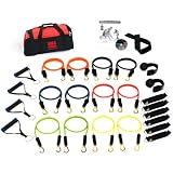 Bodylastics 27 pcs *MMA TRAINING (388 lbs.) Quick-Clip Resistance Bands System with 12 D.G.S. anti-snap exercise tubes, Heavy Duty components & DVD