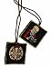 Scapular - Embroidered Cloth - Saint Benedict - Cross - Brown