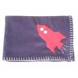 FLEECE BLANKET - NAVY WITH RED ROCKET