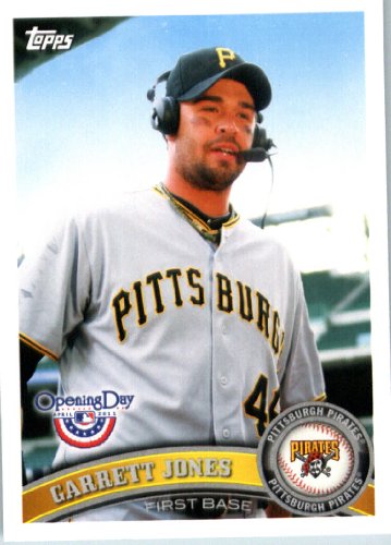 2011 Topps Opening Day Baseball Card #78 Garrett Jones - Pittsburgh Pirates - MLB Trading Card  In A Protective Screwdown Display Case!
