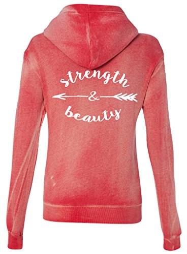 SoRock Women's Strength & Beauty Graphite Hooded Fleece Sweatshirt