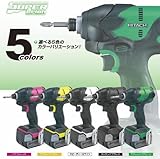 日立工機 14.4V コードレスインパクトドライバー 充電式 3.0Ahリチウムイオン電池、充電器、予備電池、ケース付 レッド WH14DSL2(2LSCK)(R)