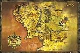 (24x36) Lord of the Rings (Map of Middle Earth) Art Poster Print