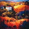 Evening Glow Tuscany Art for Outdoors