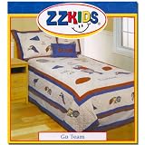 Football Go Team 4pc Twin Quilt Set