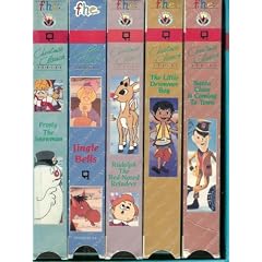 Children's Christmas Classics Boxed Set VHS Cartoon Movies (Jingle Bells, Frosty, Rudolph, Little Drummer Boy, Santa Claus is Coming to Town)