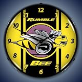 Rumble Bee Logo Large Lighted Clock