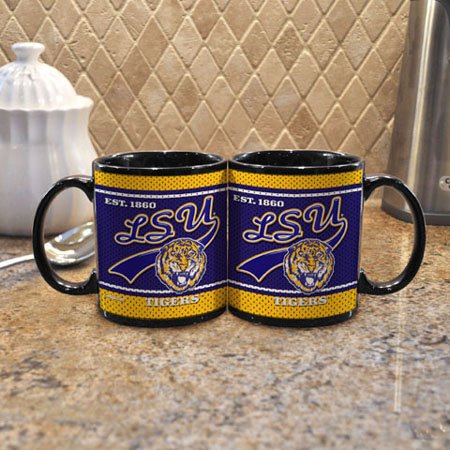 NCAA Louisiana State Fightin Tigers 2 Pack 11oz Black Vault Mug