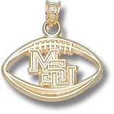 Mississippi State University New MSU Pierced Football Pendant (14kt)