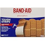 Band-Aid Brand Adhesive Bandages, Tough Strips, 60 Count