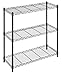 Whitmor Supreme 3 Tier Shelving with Adjustable Shelves and Leveling Feet - Black
