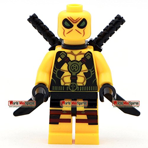 Size 1.8 inches 4.5 cm Deadpool yellpw Mini Figures Lego Building Blocks No orignial box new in sealed bag