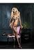 Sexy Industrial Fishnet Suspender Bodystocking With Ruffle And