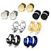 Zhenhui Fashion Jewelry Punk Style Stainless Steel Stud Earrings Set for Men Women