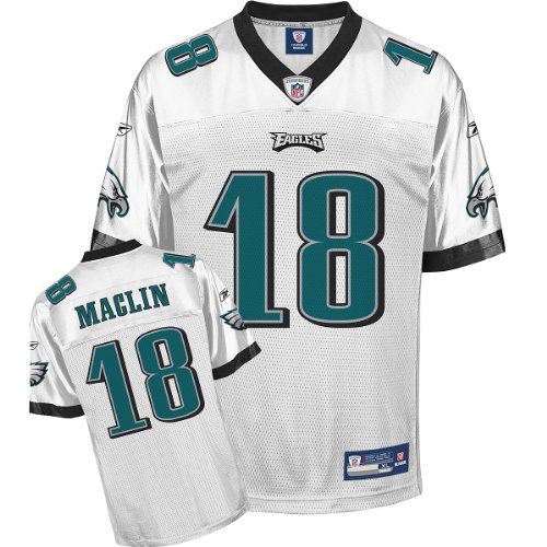 Reebok Philadelphia Eagles Jeremy Maclin Replica White Jersey Large