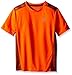 New Balance Big Boys' Short Sleeve Performance T-shirt, Lava/Lava, 10/12