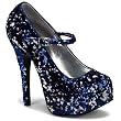 Bordello Women's TEEZE-07SQ, 5 3/4" Sequins Maryjane W/Concealed Platform