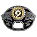 Oakland Athletics Silver Official Tailgater Bottle Opener Belt Buckle