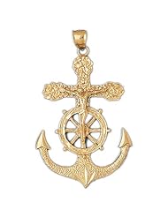 CleverEves 14k Gold Pendant Mariner Cross 10.3 - Gram(s)