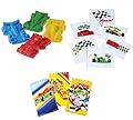 Race Car Theme Party Favor Set / 4 Crayon Race Cars / 12 Mini Notebooks / 144 Temporary Tattoos