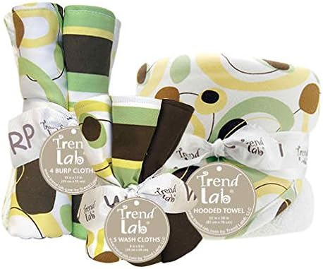 Giggles 3PC Bouquet Set - Hooded Towel, Wash Cloths and Burp Cloths