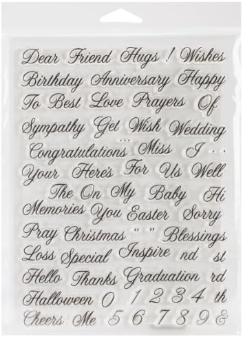 Cindy Echtinaw Designs Spellbinders Matching Clear Stamps, Special Sentiments