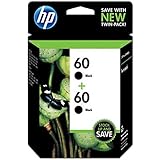 HP 60 Black Original Ink Cartridges, 2 pack (CZ071FN)