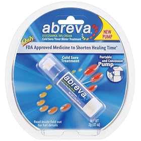 Abreva Cold Sore/Fever Blister Treatment, .07-Ounce Pump