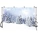 MEHOFOTO Winter Wonderland Backdrop Snow Landscape Scene Forest Pine Tree Photography Background Decoration Photo Studio Props 7x5ft