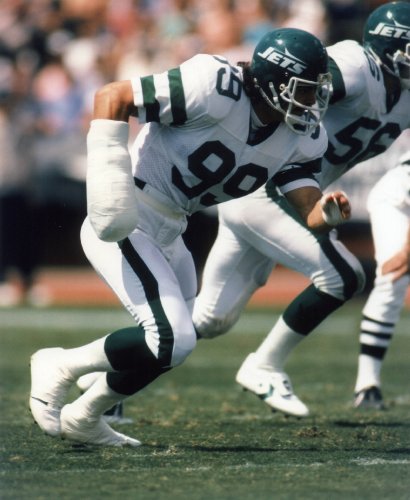 MARK GASTINEAU NEW YORK JETS 8X10 SPORTS ACTION PHOTO (F)