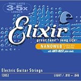 Elixir Strings Electric Guitar Strings, 6-String,  Light NANOWEB Coating