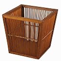 Household Essentials ML-6223 Bamboo Square-Shaped Basket with Angled Sides