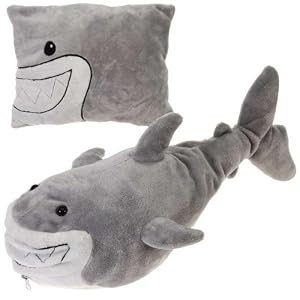 Fiesta 19 Shark Peek-A-Boo Plush Transforming Pillow by