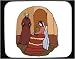 Decorated Mouse Pad with man, scarf, cloth, couple, linen, 